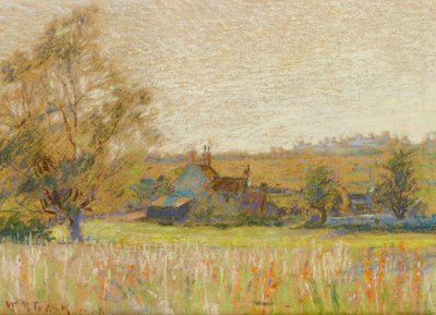 Summer Landscape with a Farmhouse Beyond by Walter Bonner Gash